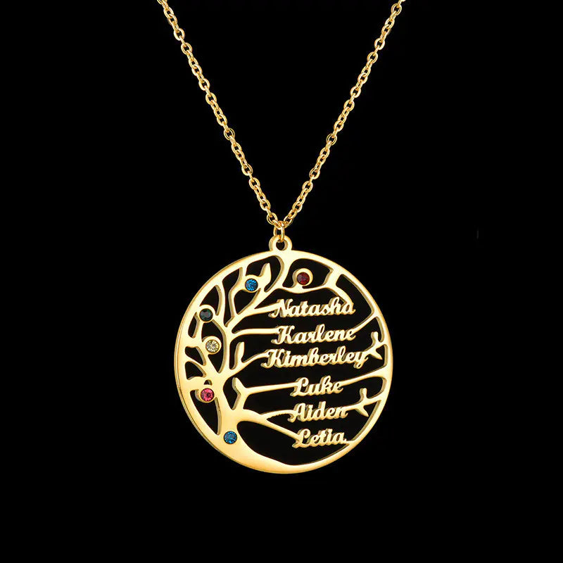 Custom Name Necklace with Tree of Life