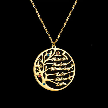 Custom Name Necklace with Tree of Life