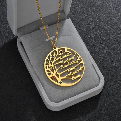 Custom Name Necklace with Tree of Life