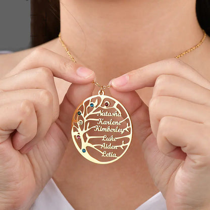 Custom Name Necklace with Tree of Life